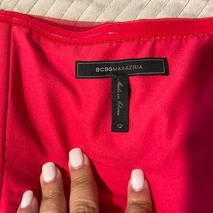 BCBG MAXAZARIA RED TULLE GOWN